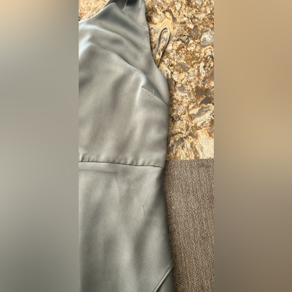 Anthropologie BHLDN Dylan One-Shoulder Satin Side-Slit Gown - Picture 16 of 16